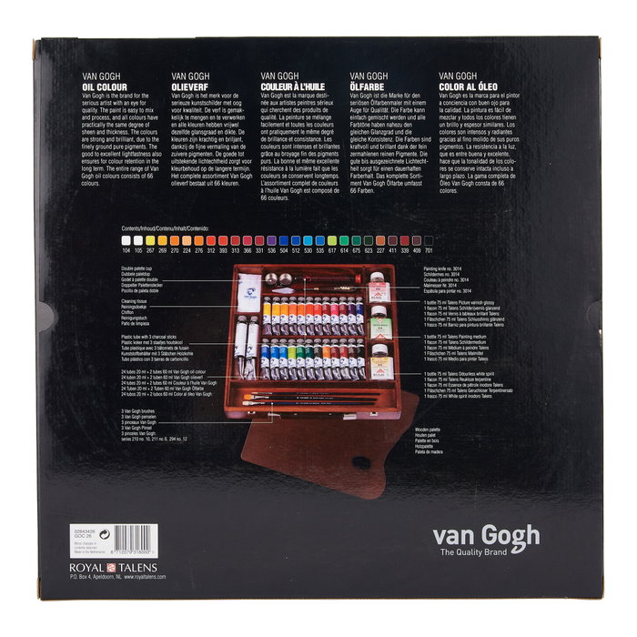 Van Gogh Set Expert de peintures à l'huile avec boîte en bois, 26 couleurs et accessoires Van Gogh Set Expert de peintures à l'huile avec boîte en bois, 26 couleurs et accessoires